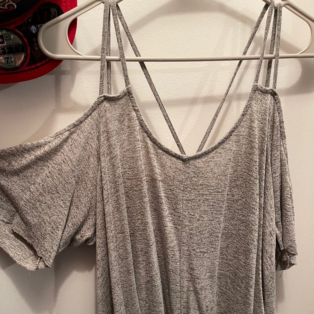 Off the shoulder strapy shirt